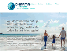 Tablet Screenshot of dharmahealth.com.au